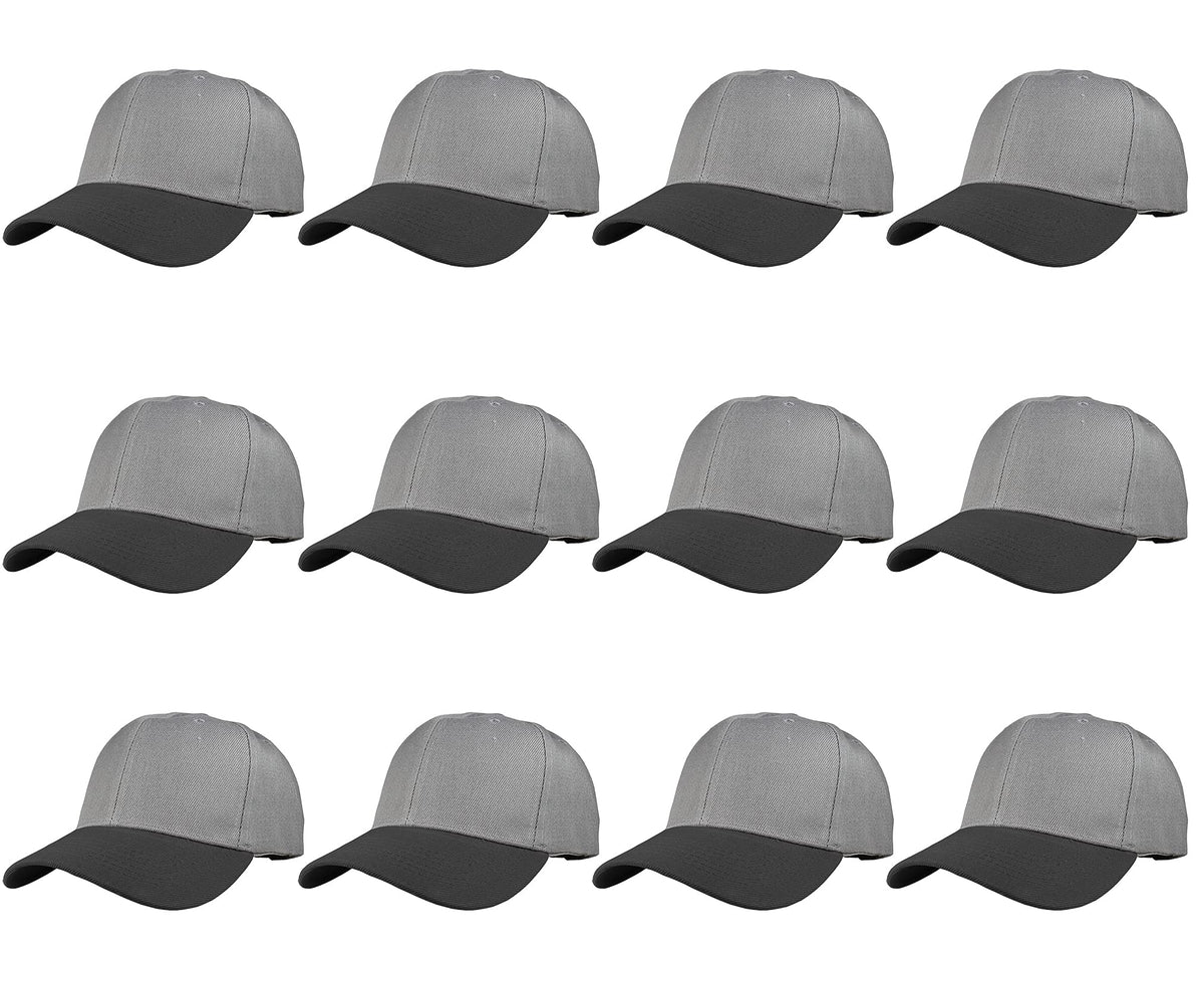 Gelante Plain Blank Baseball Caps Adjustable Back Strap Wholesale LOT 12 PC'S