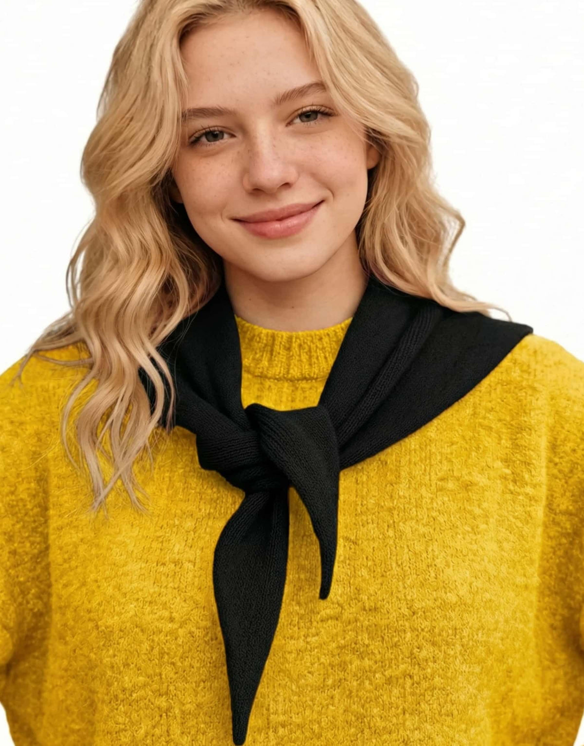 VENVSBEE 100% Wool Scarf for Women - Parisian Versatile Knit Triangle Wrap, Hooded Neck Gaiter & Headscarf