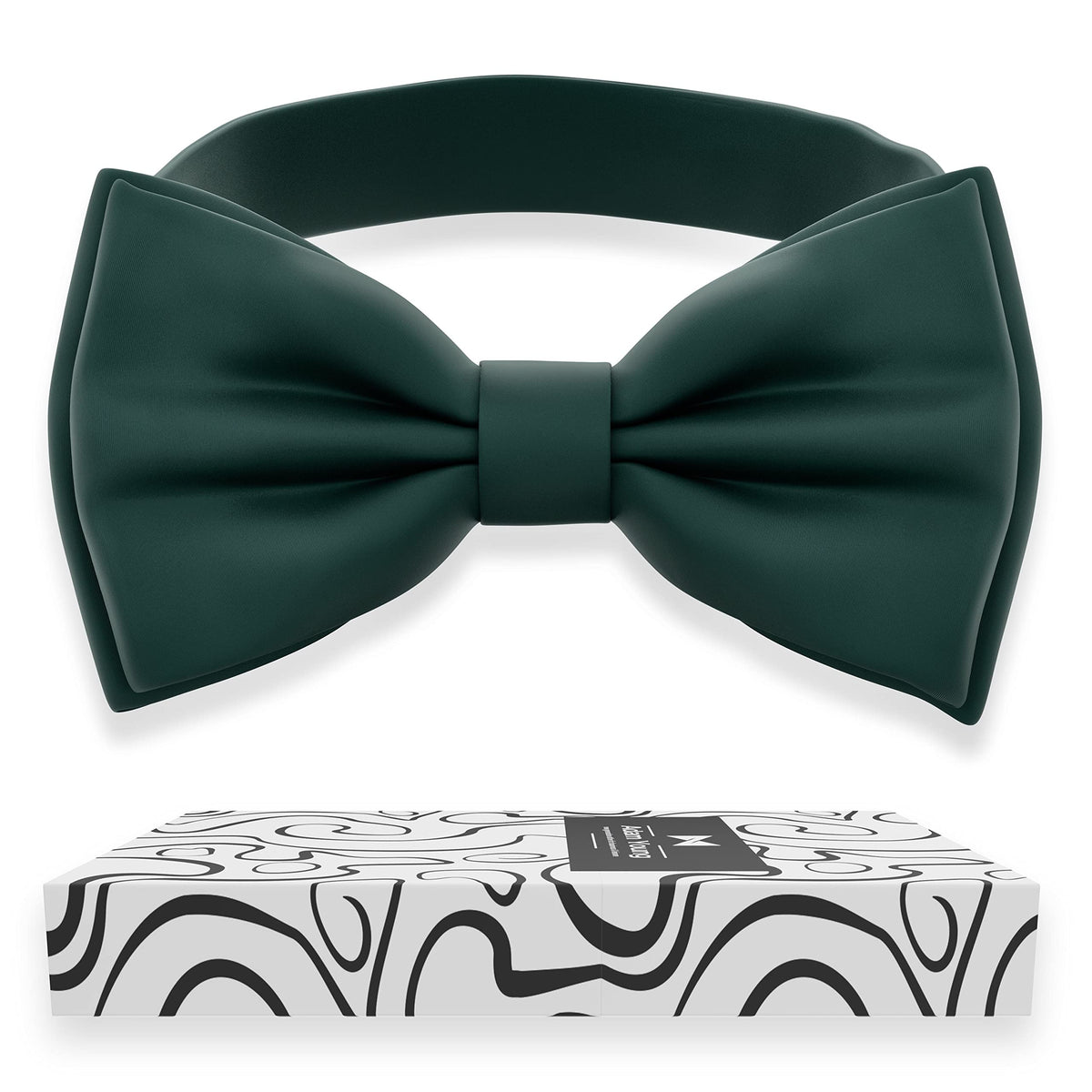 Adam Young Men's Bow Ties Pre-Tied Style Formal Satin Classic Bowtie for Tuxedo Faux Silk