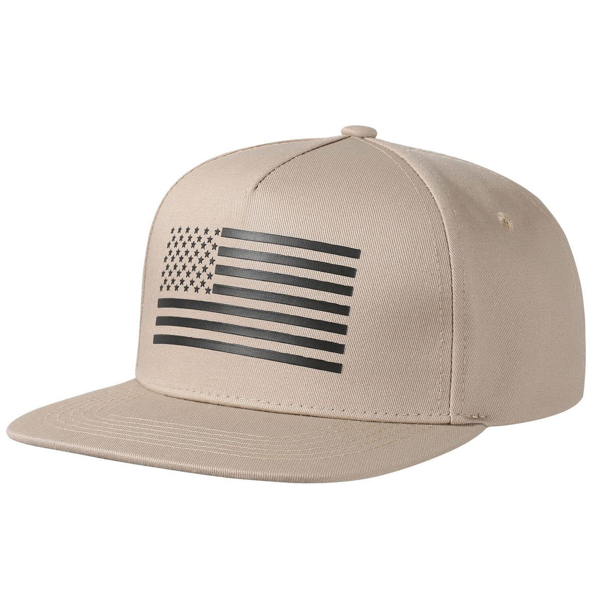 UALON Baseball Cap, Snapback Trucker Hat for Men & Women with American Flag and Adjustable, Breathable Mesh, Flat Bill Hats