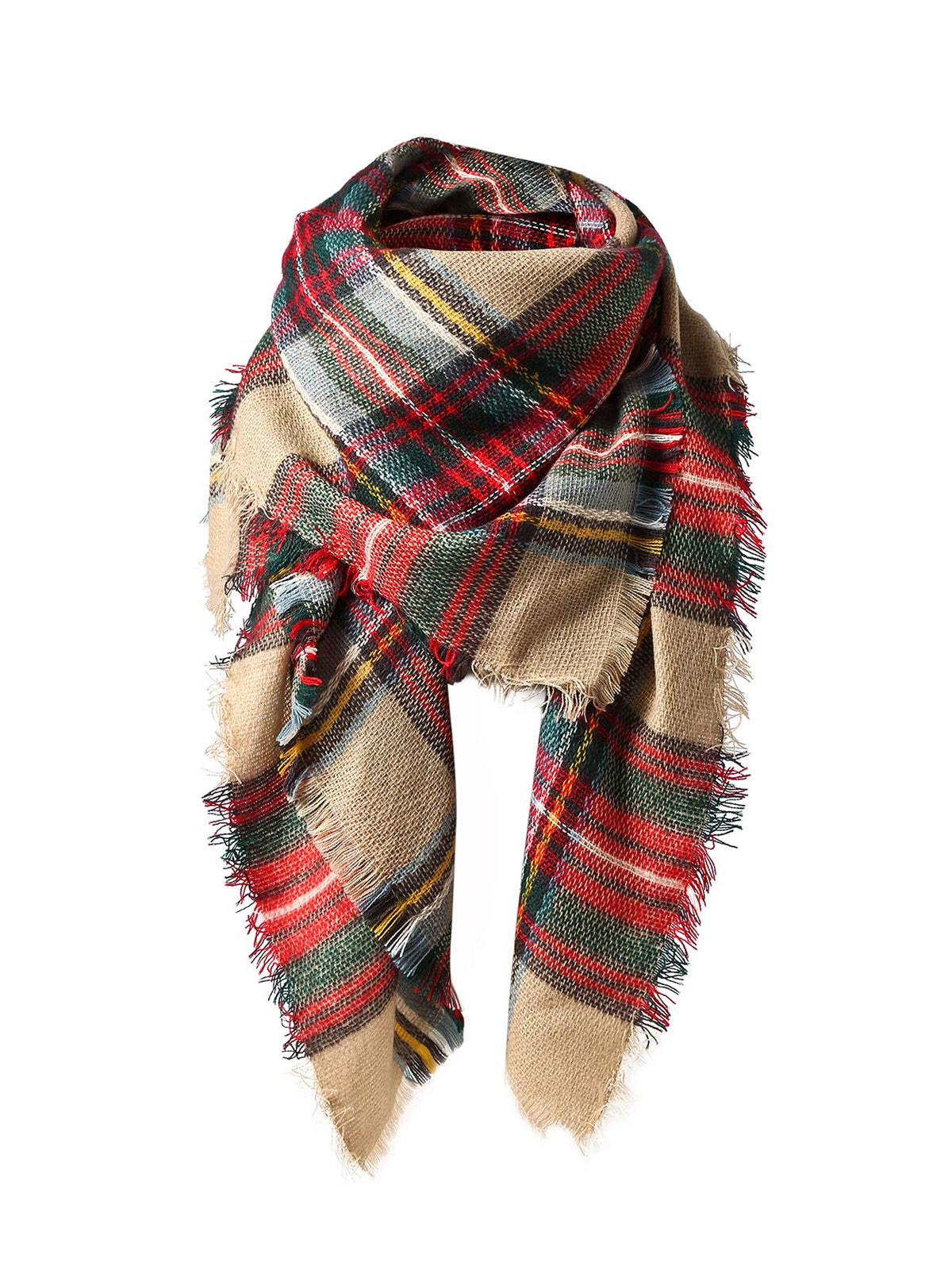 American Trends Winter Scarf for Women, Oversized Plaid Square Shawl Wrap