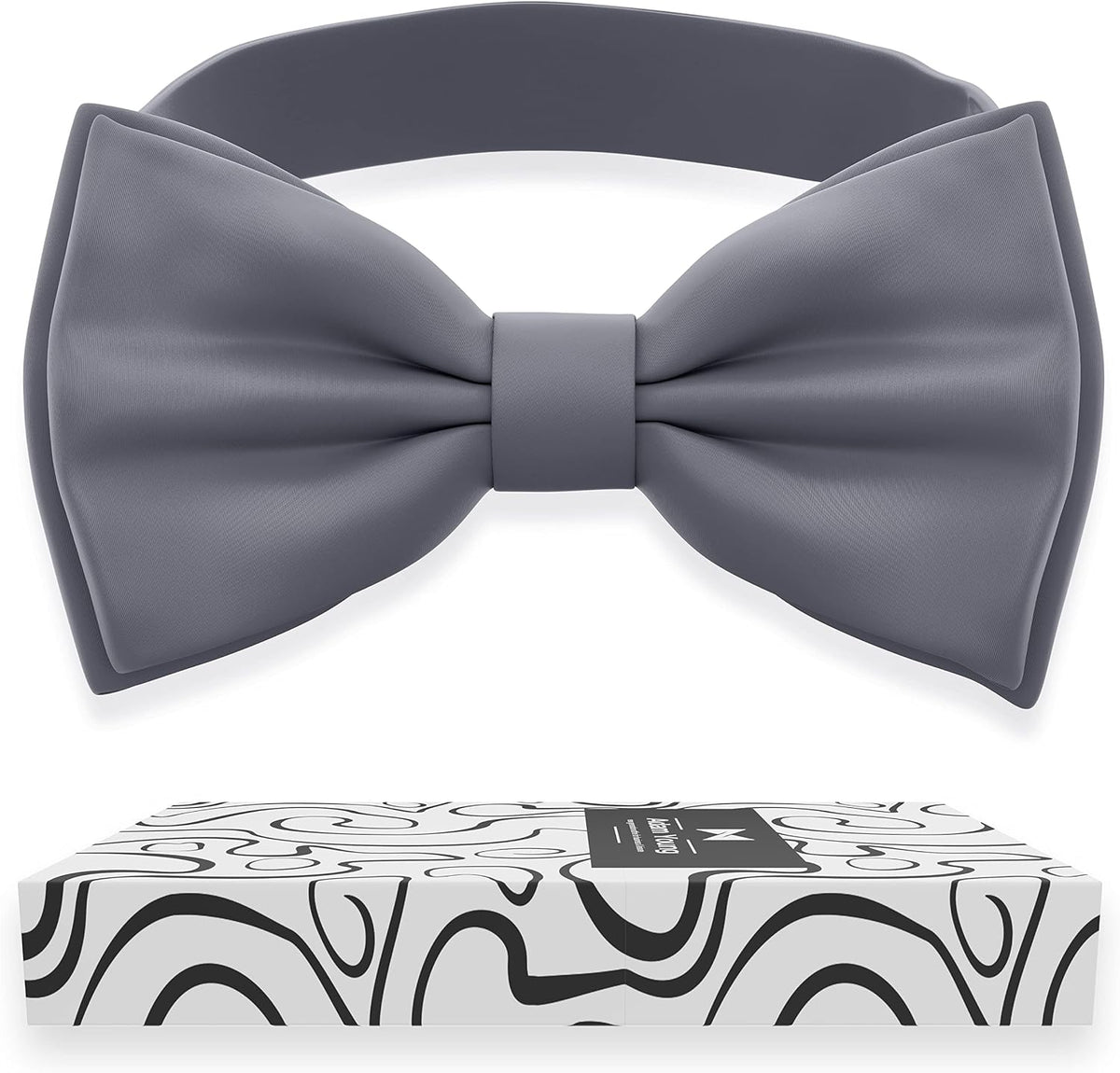 Adam Young Men's Bow Ties Pre-Tied Style Formal Satin Classic Bowtie for Tuxedo Faux Silk