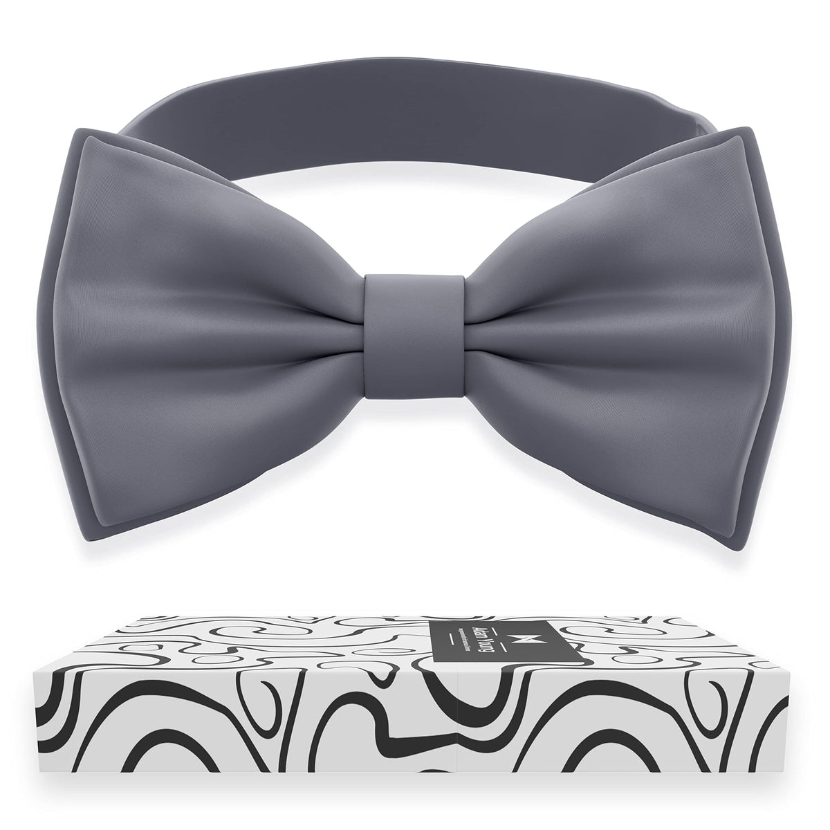 Adam Young Men's Bow Ties Pre-Tied Style Formal Satin Classic Bowtie for Tuxedo Faux Silk