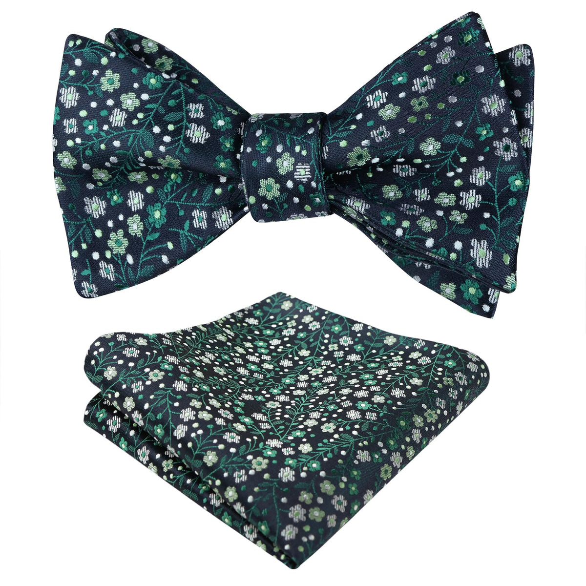 Alizeal Mens 2pcs Floral Pattern Bow Tie Set