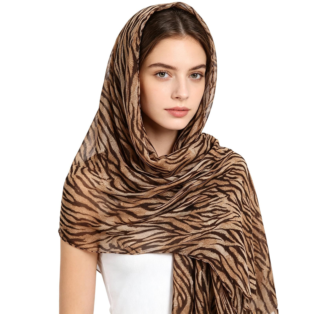 vimate Lightweight Scarf for Women Fashion Head Cover Hijab Cotton Voile Scarf Shawl Wrap for Spring Fall Winter Season