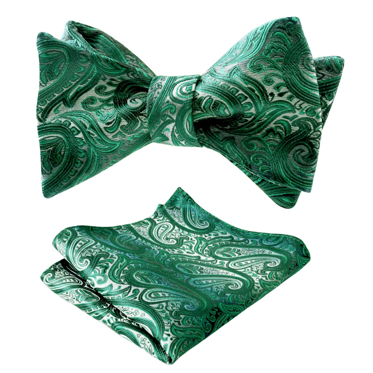 Alizeal Mens 2pcs Gradient Paisley Bow Tie Set