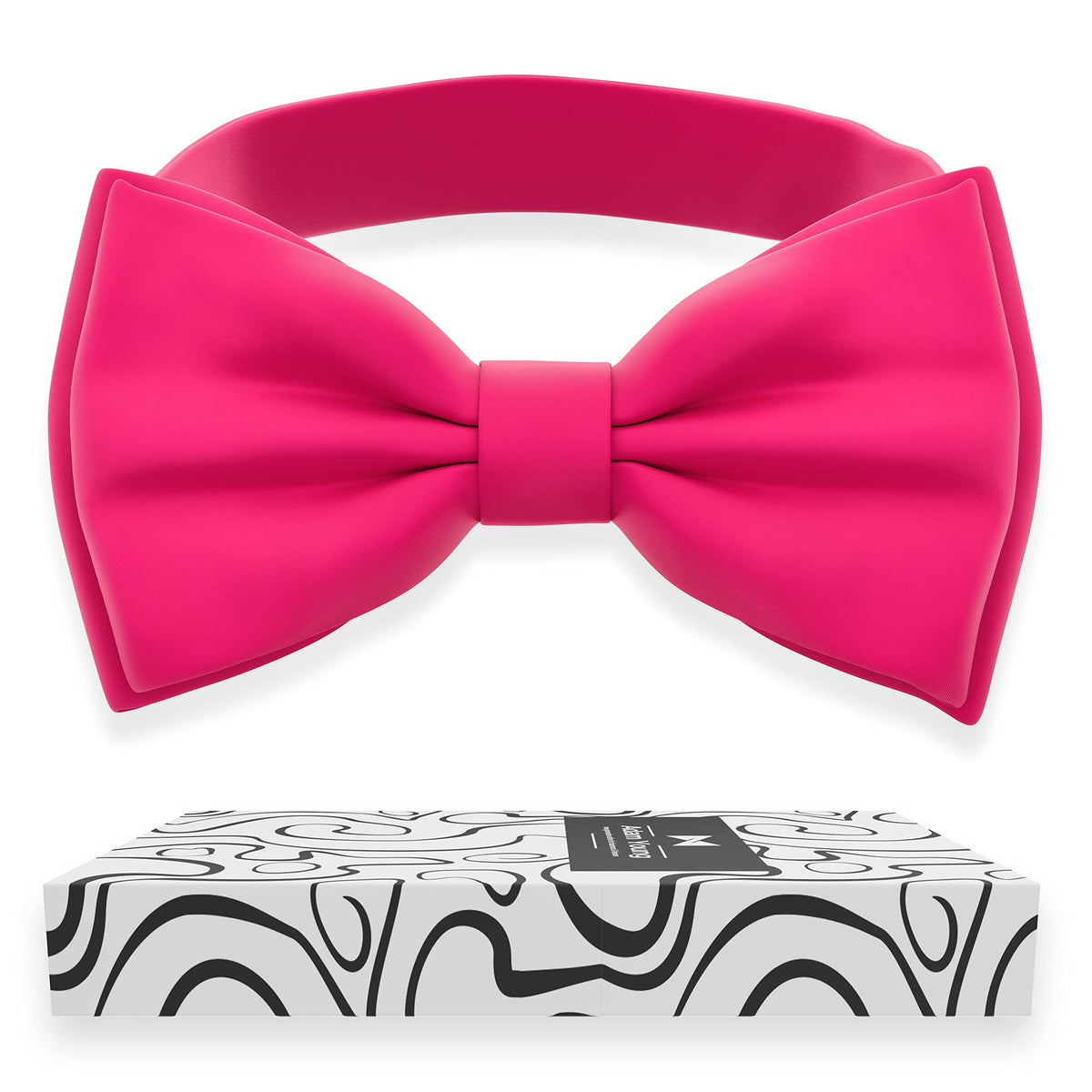 Adam Young Men's Bow Ties Pre-Tied Style Formal Satin Classic Bowtie for Tuxedo Faux Silk