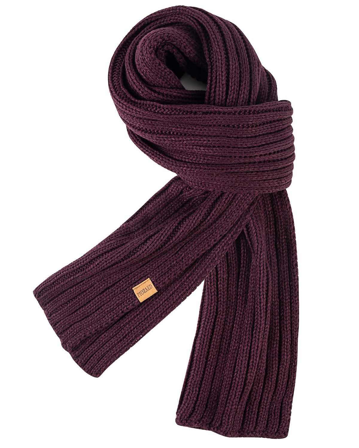 Women's Warm Ribbed Knit Scarf, Soft Feel Long Thick Neck Warmer Winter Scarf In Cold Weather