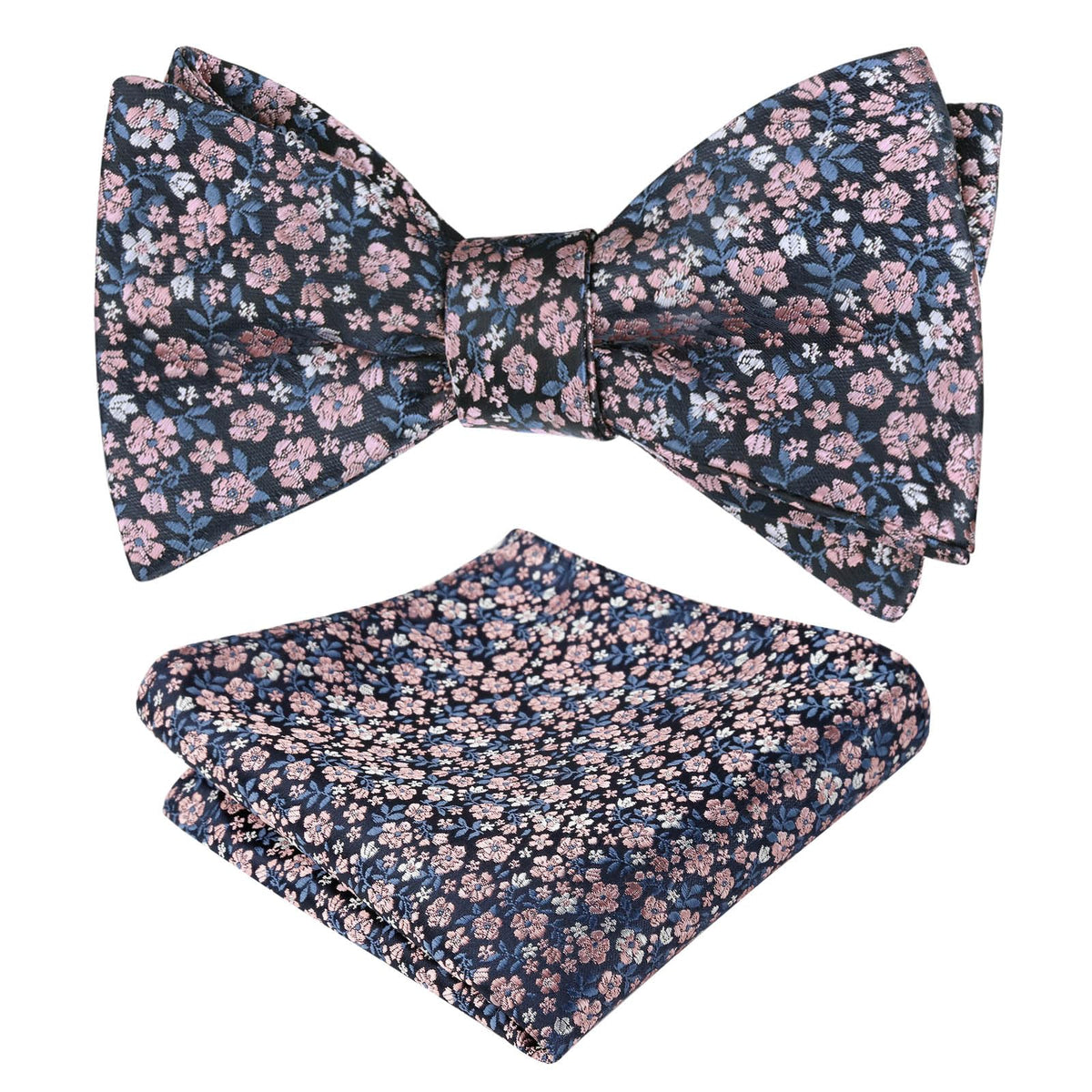 Alizeal Mens 2pcs Floral Pattern Bow Tie Set