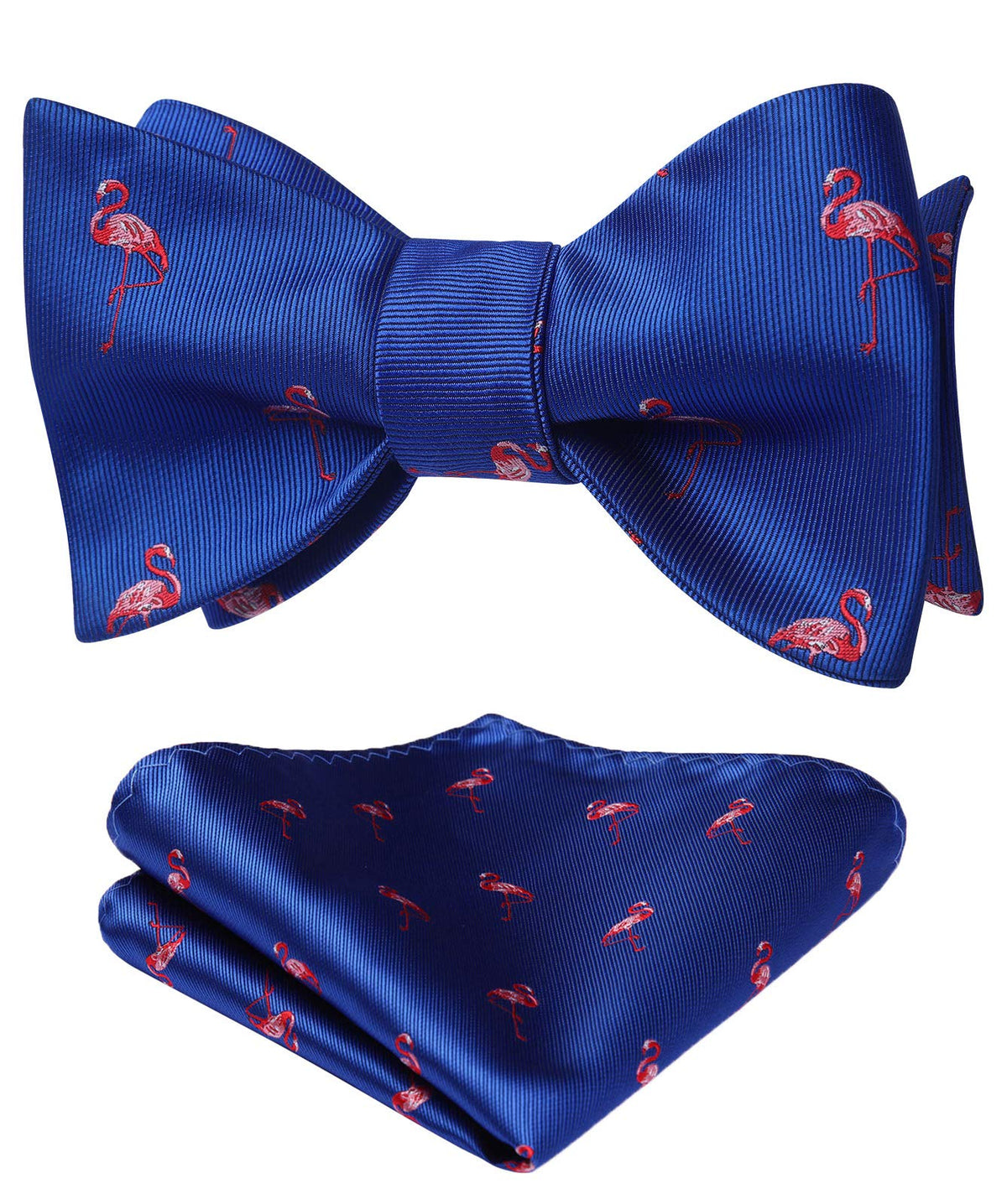 HISDERN Bow Ties for Men Self Tie Animal Bowties Pocket Square Woven Silk Fun Bowtie Handkerchief Set for Wedding Party