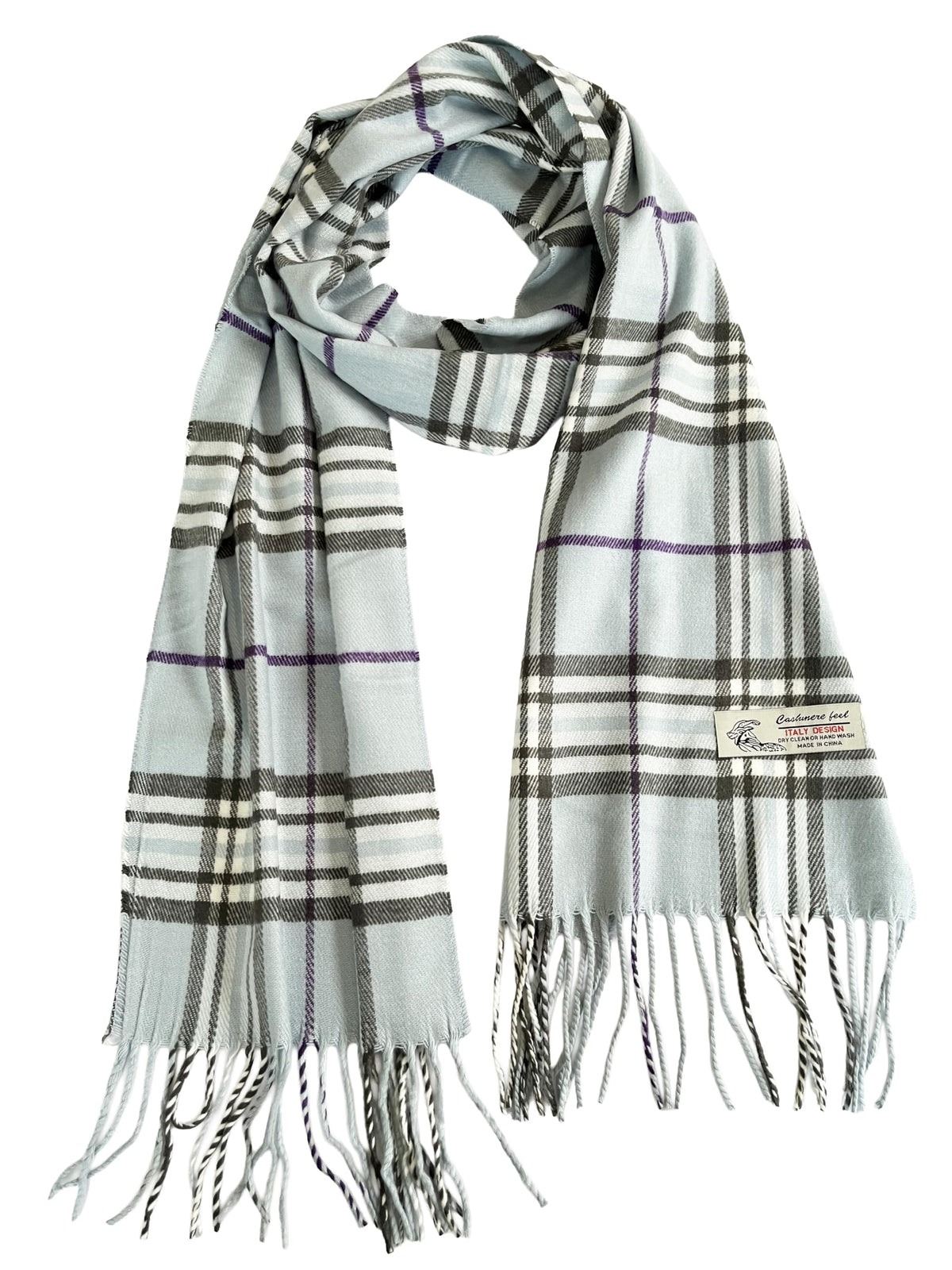 NY GOLDEN FASHION Unisex Cashmere-Feel Winter Scarf, Tartan Plaid Pattern, 72 x 12 inches