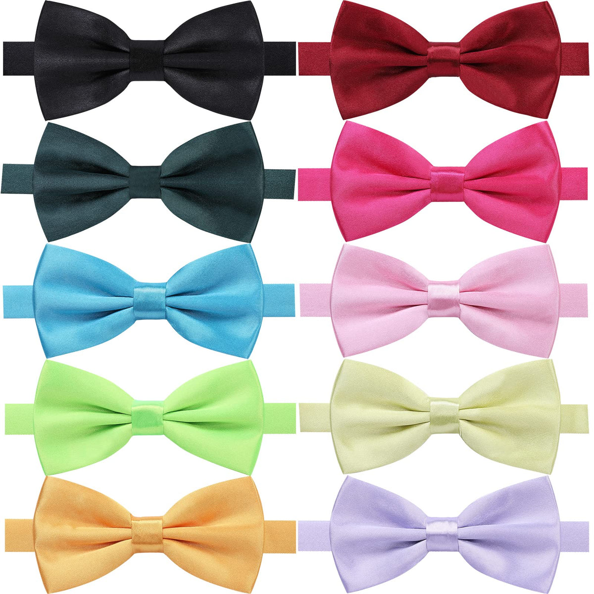 AUSKY 8 PACKS Elegant Adjustable Pre-tied Bow Ties for Men Boys (1&4&5&6&8 Pack for option)