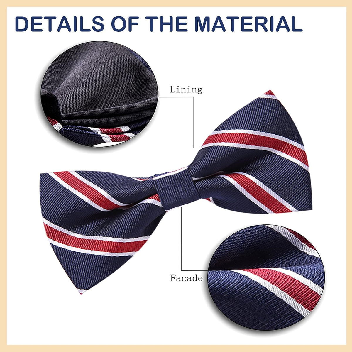 AUSKY 8 PACKS Elegant Adjustable Pre-tied Bow Ties for Men Boys (1&4&5&6&8 Pack for option)