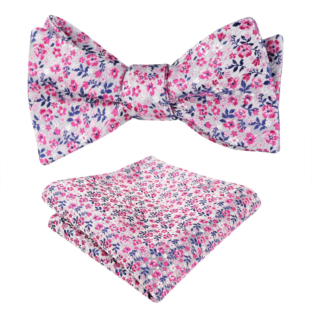 Alizeal Mens 2pcs Floral Pattern Bow Tie Set