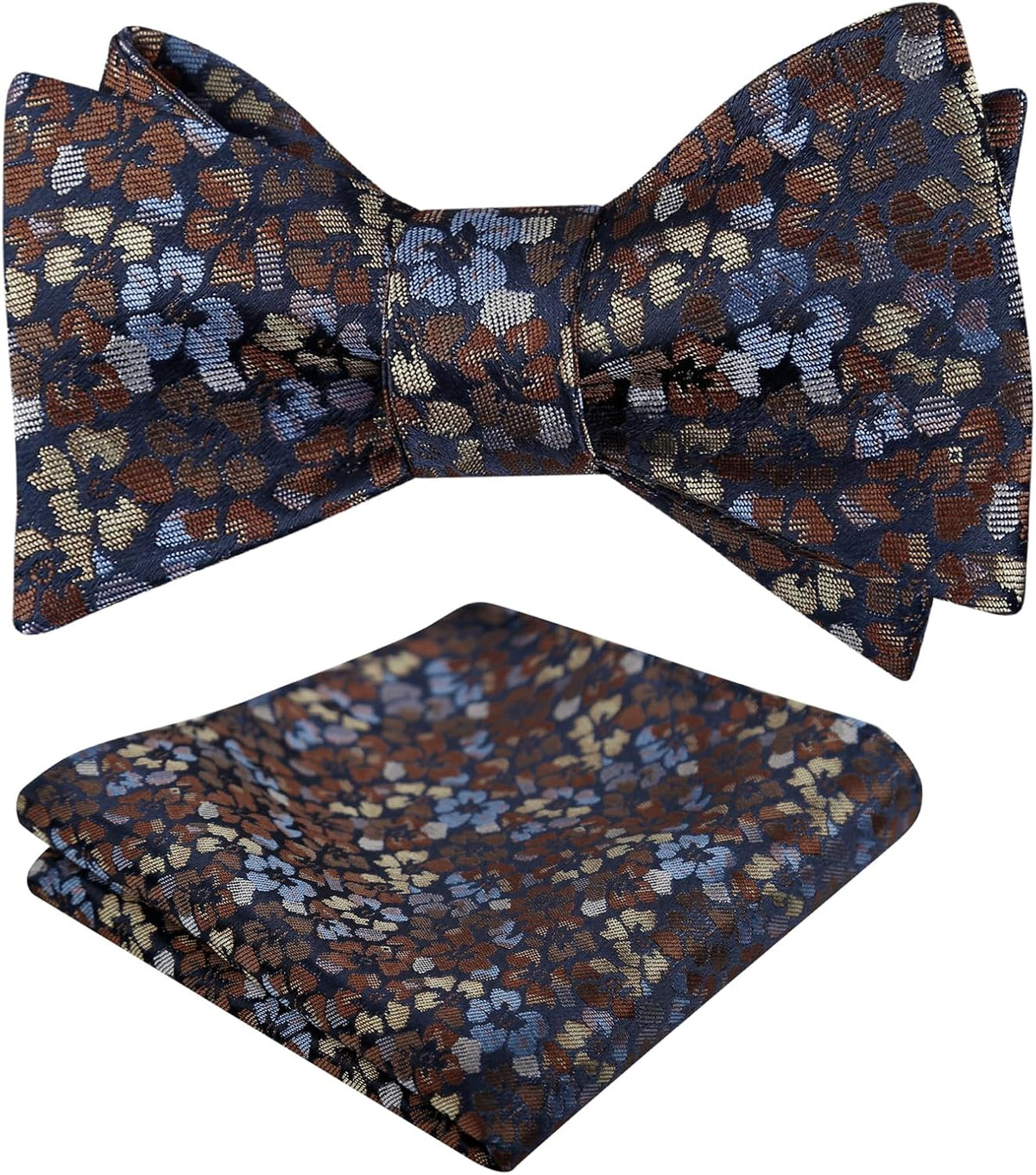 Alizeal Mens 2pcs Self-tied Exquisite Floral Bow Tie Set