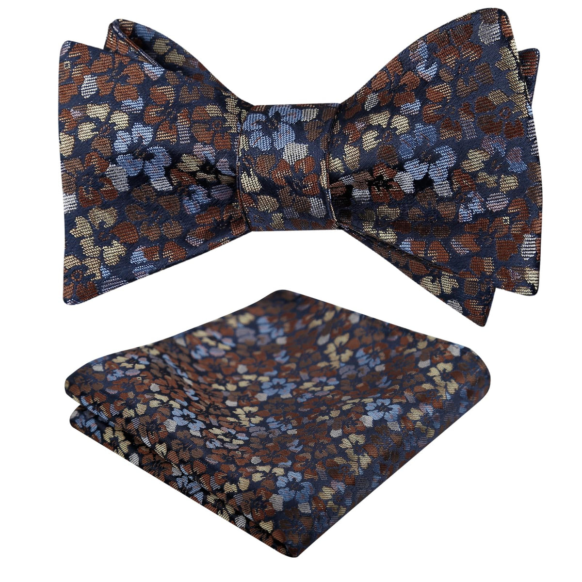 Alizeal Mens 2pcs Self-tied Exquisite Floral Bow Tie Set