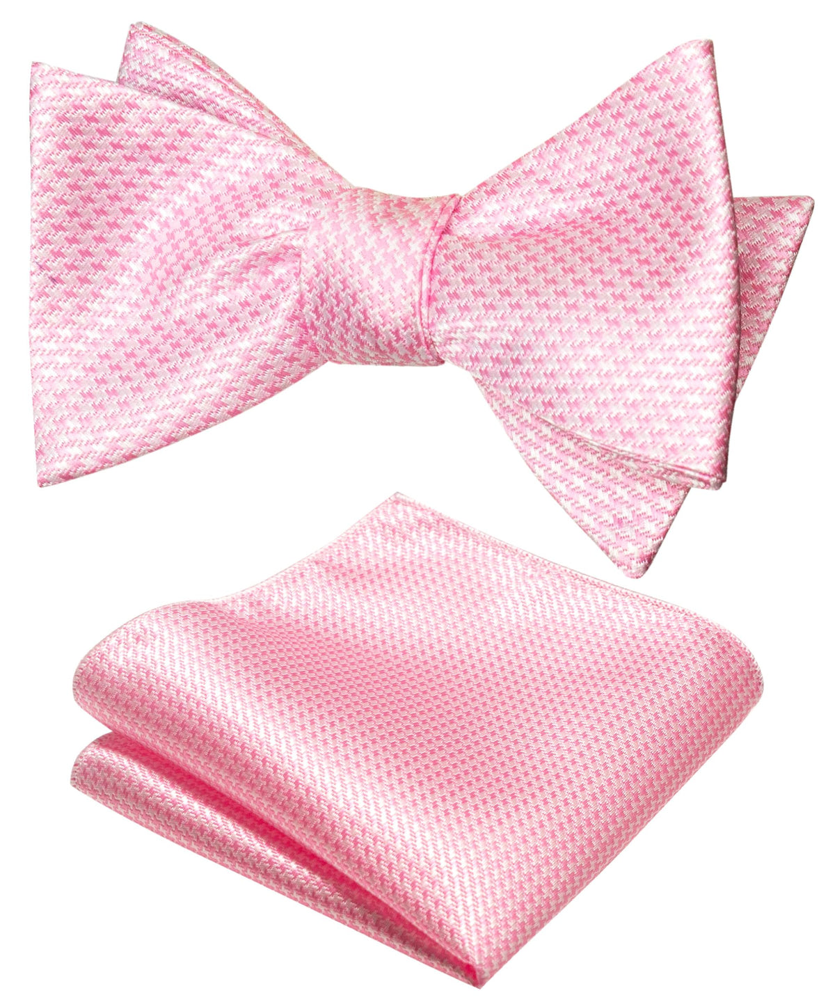 JEMYGINS Original Mens Bowtie Self Bow Tie & Pocket Square Set