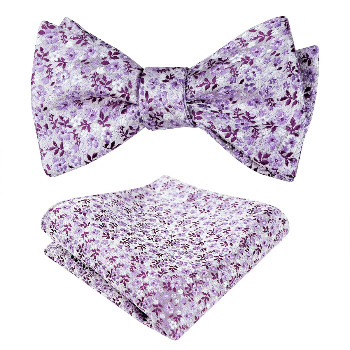 Alizeal Mens 2pcs Floral Pattern Bow Tie Set