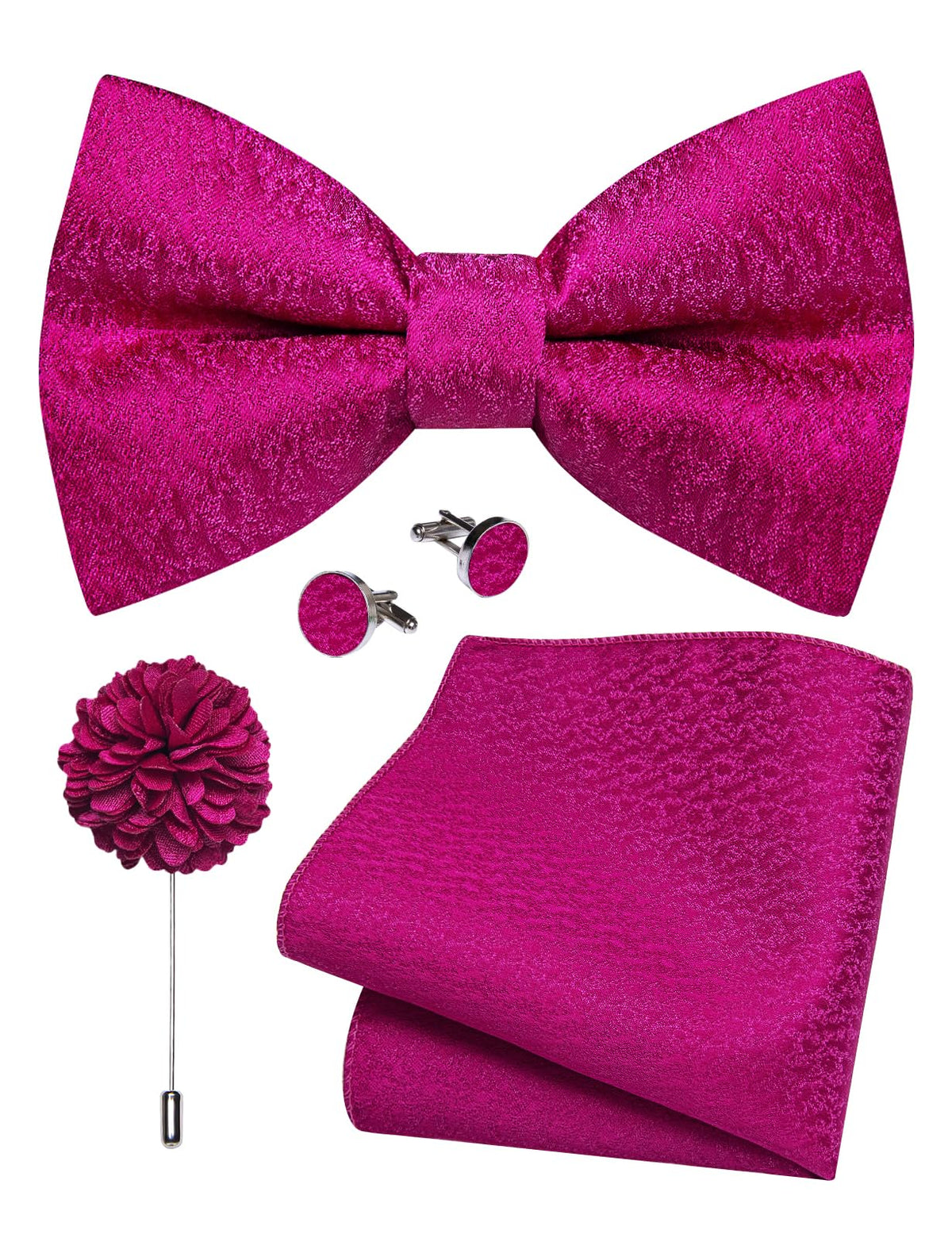 YourTies Solid Pretied Bow Ties for Men Silk Adjustable Bowtie Set Classic