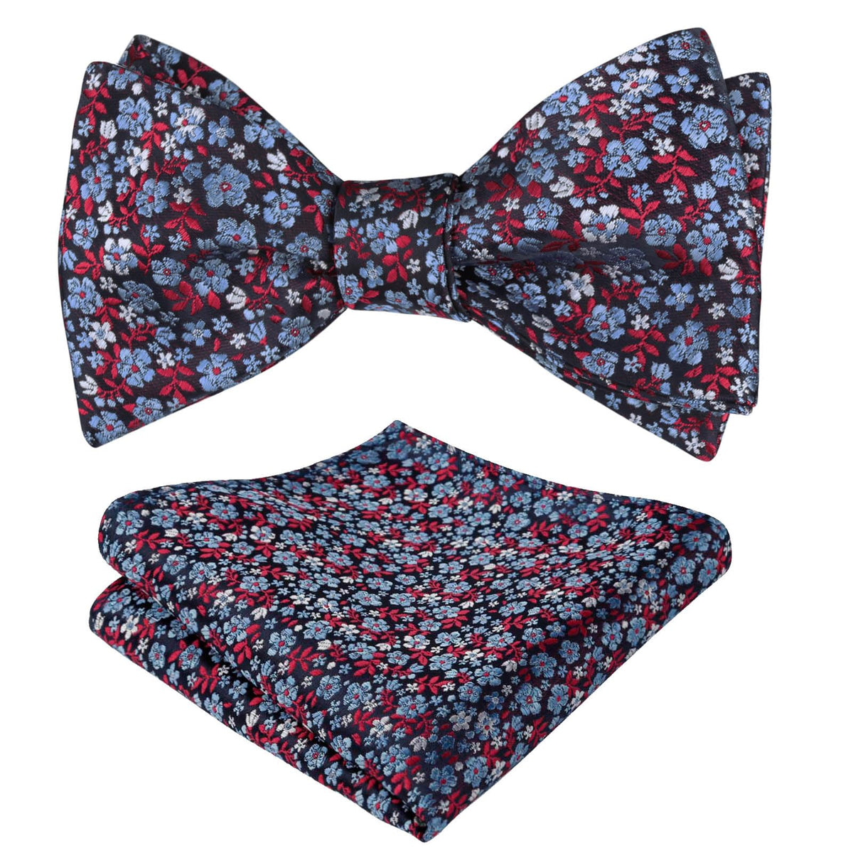 Alizeal Mens 2pcs Floral Pattern Bow Tie Set