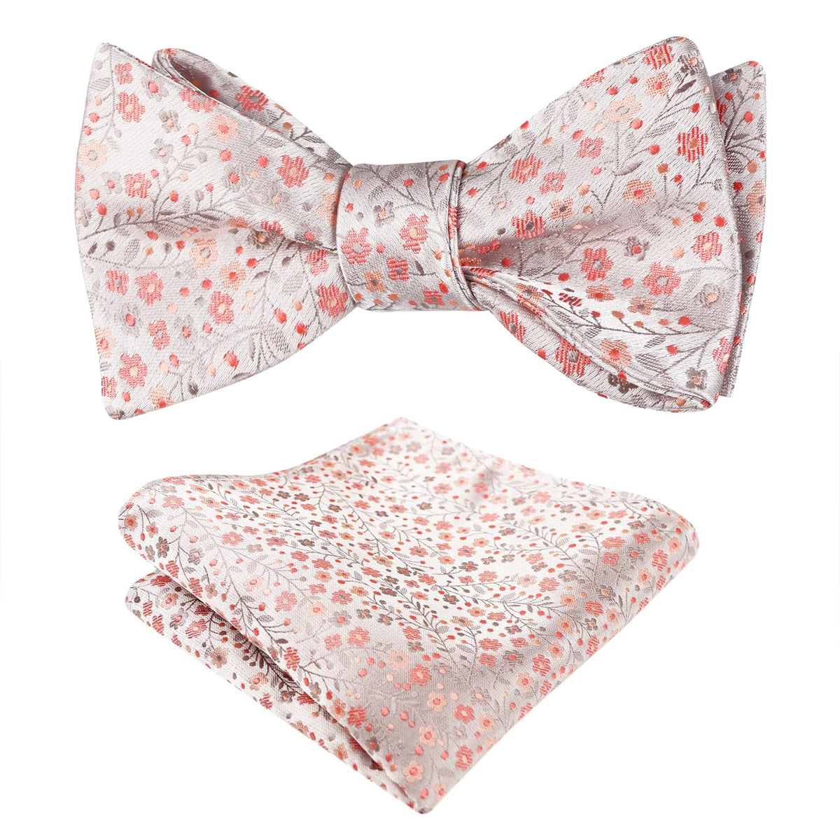 Alizeal Mens 2pcs Floral Pattern Bow Tie Set