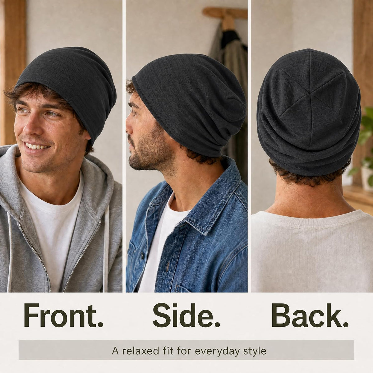 vidsel 100% Cotton Slouchy Beanie, Lightweight Summer Hats for Women Men