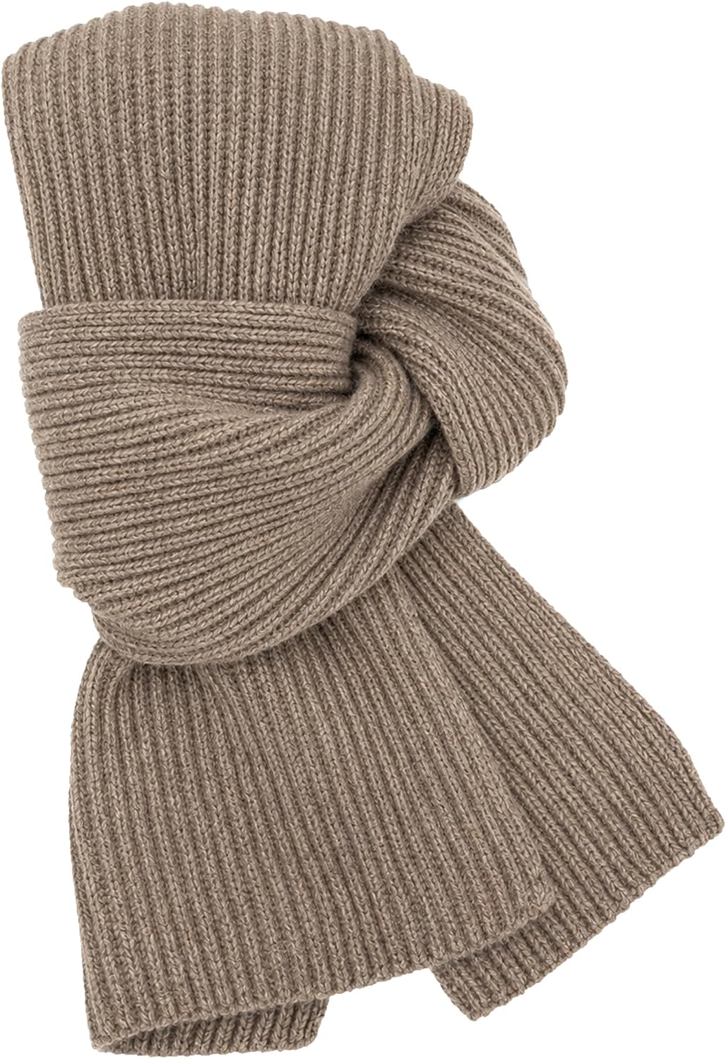 Rib Knit Scarf for Women Men Wool-Like Neck Warmer Scarves for Cold Weather