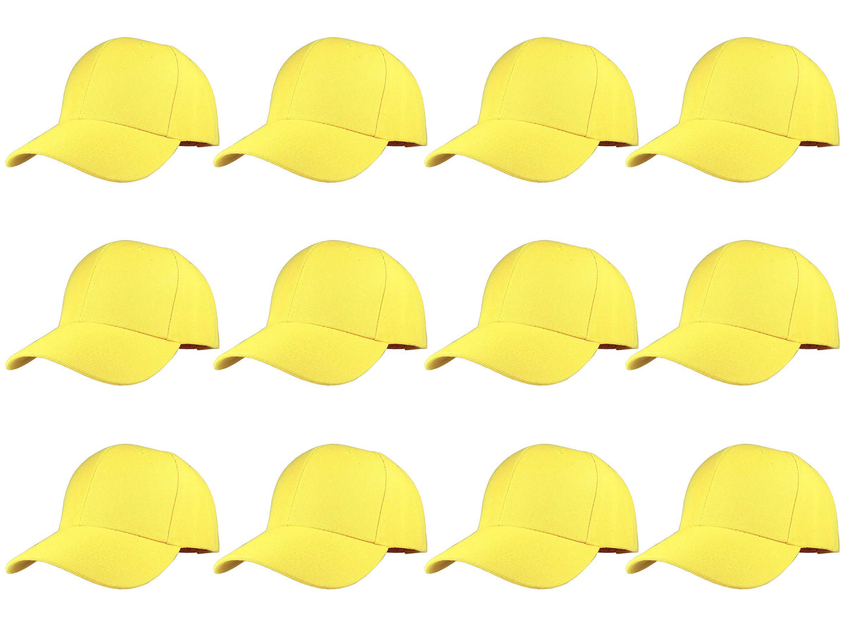 Gelante Plain Blank Baseball Caps Adjustable Back Strap Wholesale LOT 12 PC'S