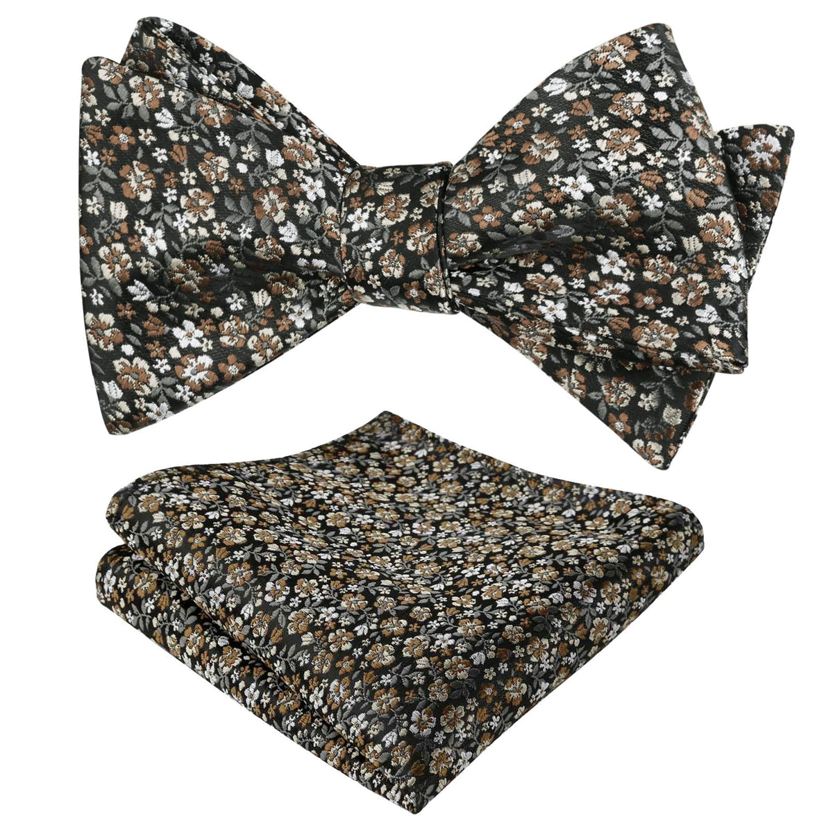 Alizeal Mens 2pcs Floral Pattern Bow Tie Set