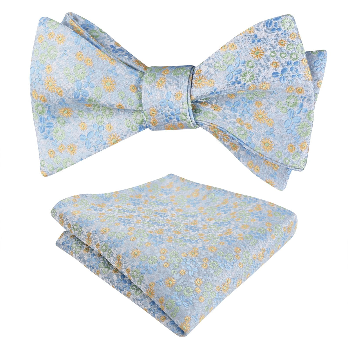 Alizeal Mens 2pcs Floral Pattern Bow Tie Set