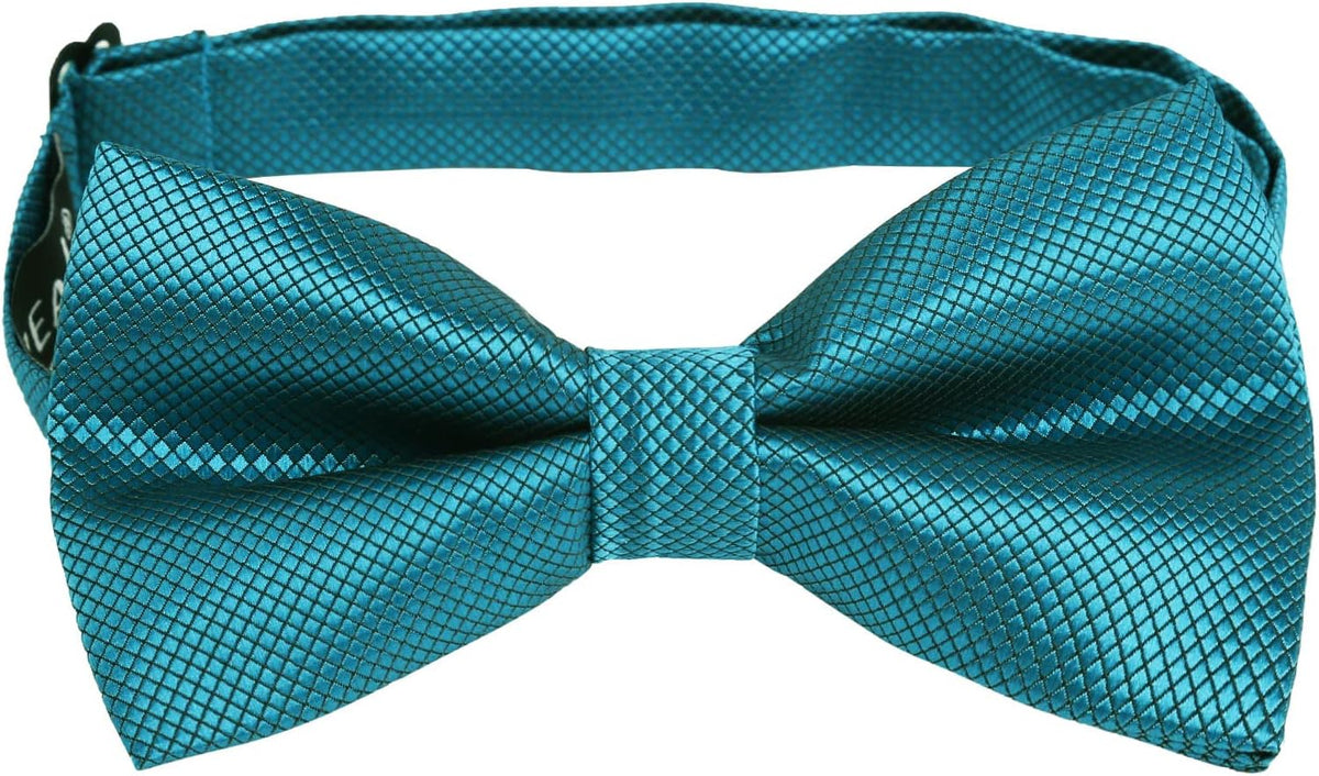 Alizeal Mens Solid Color Formal Banded Bow Tie Set