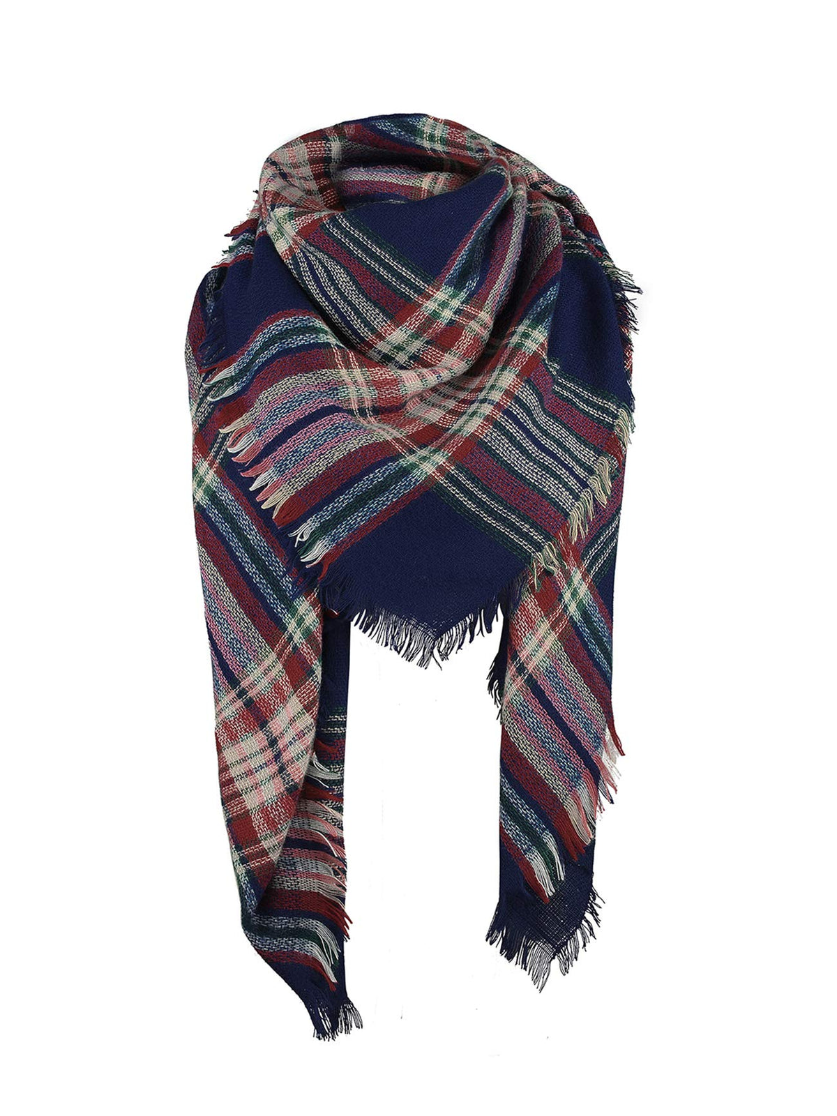 American Trends Winter Scarf for Women, Oversized Plaid Square Shawl Wrap