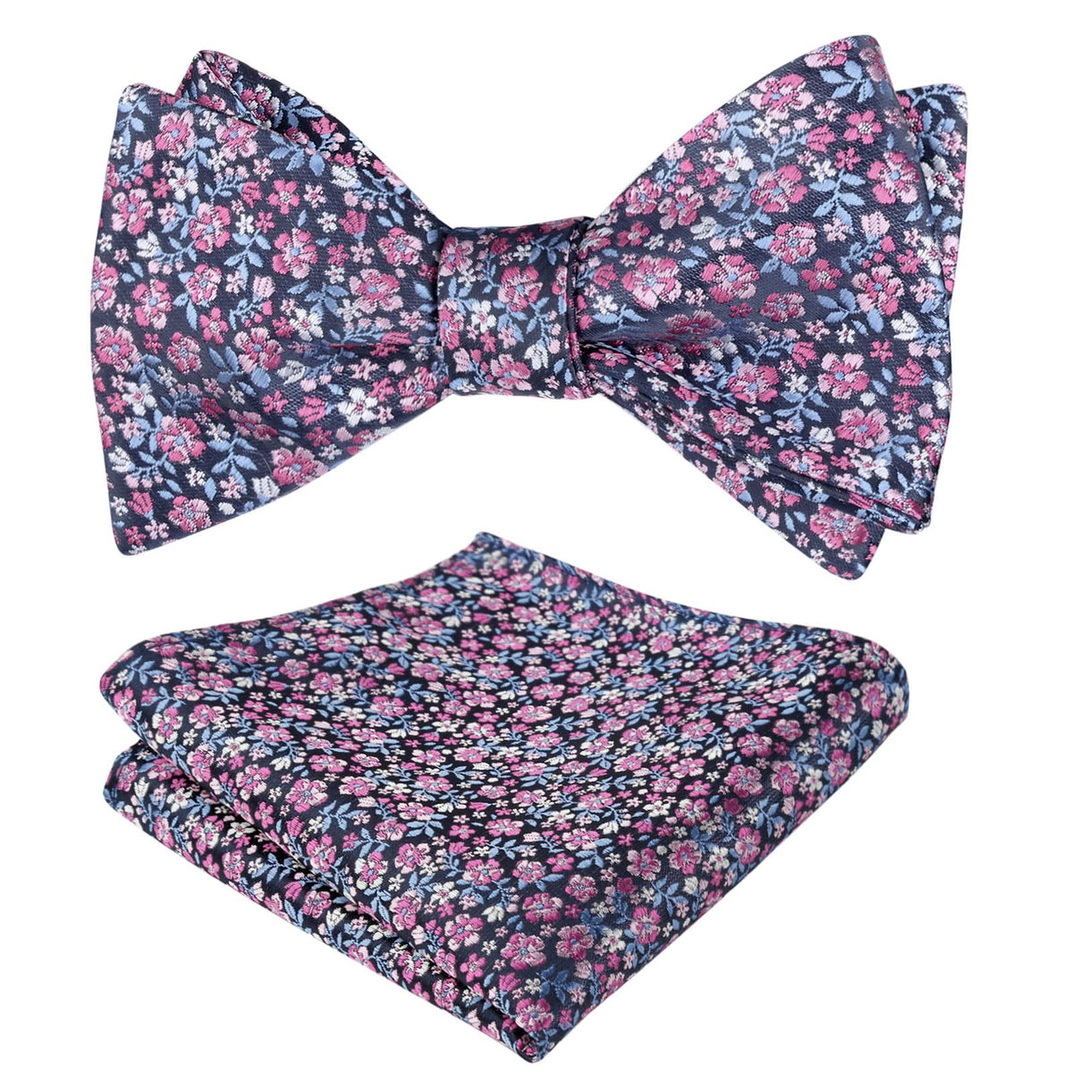 Alizeal Mens 2pcs Floral Pattern Bow Tie Set
