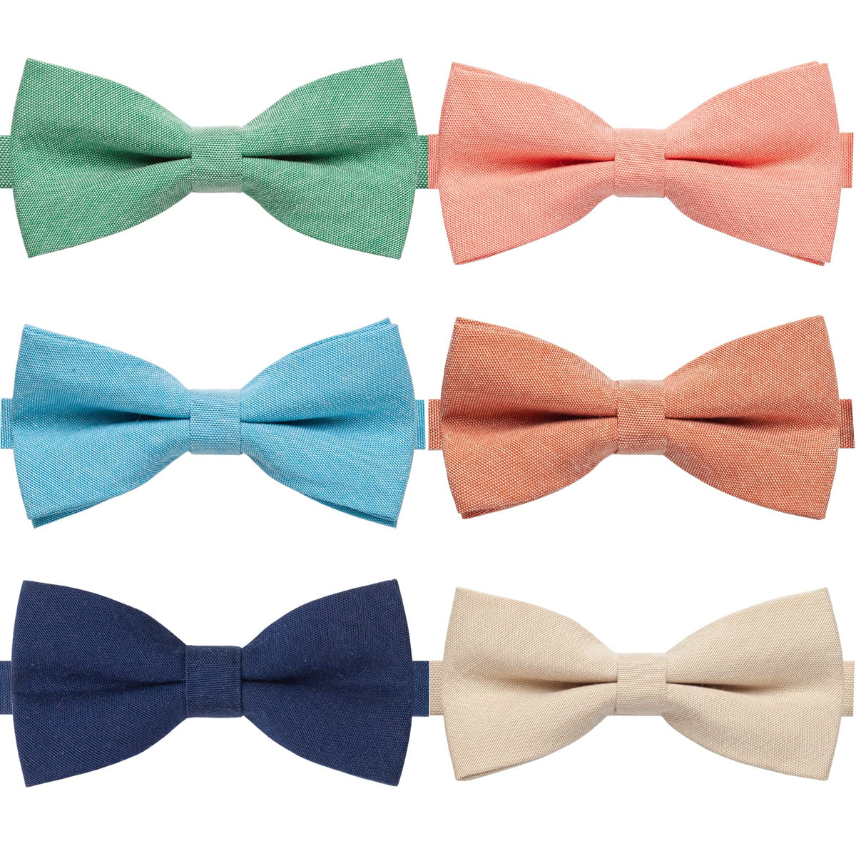 AUSKY 8 PACKS Elegant Adjustable Pre-tied Bow Ties for Men Boys (1&4&5&6&8 Pack for option)