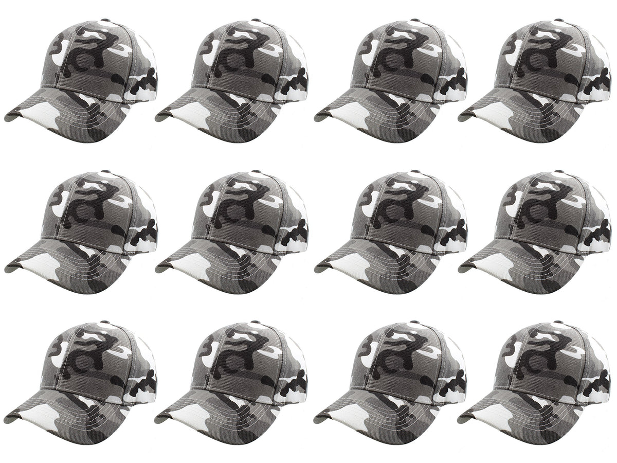 Gelante Plain Blank Baseball Caps Adjustable Back Strap Wholesale LOT 12 PC'S