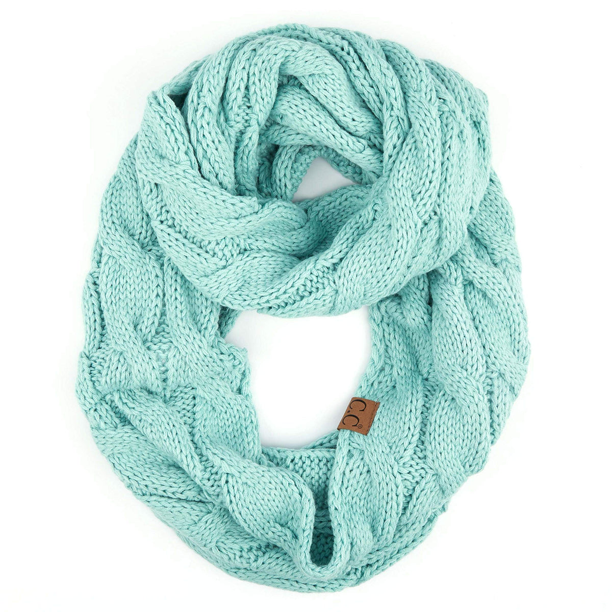 C.C CC Winter Soft Matching Unisex Chunky Knit Cowl Loop Infinity Scarf