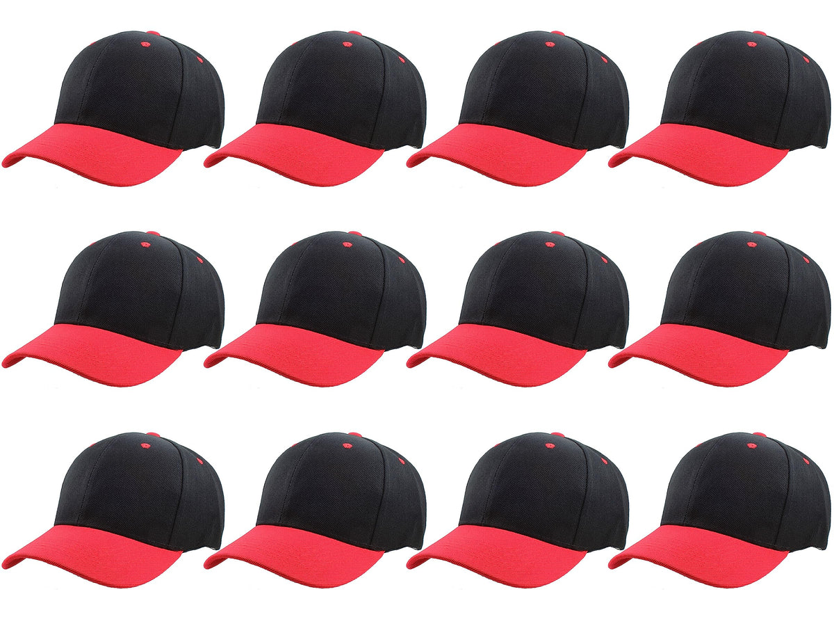 Gelante Plain Blank Baseball Caps Adjustable Back Strap Wholesale LOT 12 PC'S