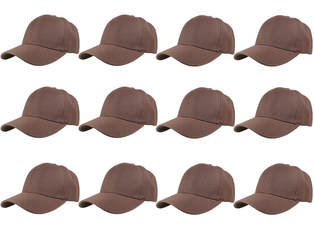 Gelante Plain Blank Baseball Caps Adjustable Back Strap Wholesale LOT 12 PC'S
