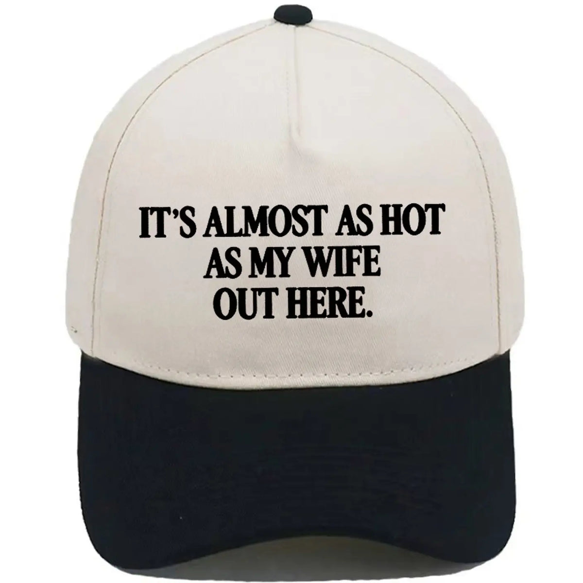 Women's Funny "Almost As Hot As My Husband" Embroidered Cool Hat - Retro Aesthetic 2-Tone Snapback, Casual Baseball Cap with Designs, Camo Graphic Summer Party Statement Cap, Gifts for Women